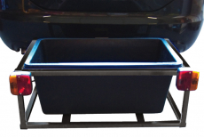 Hecktr�ger mit Transportwanne 90 ltr. und Schnellkupplung