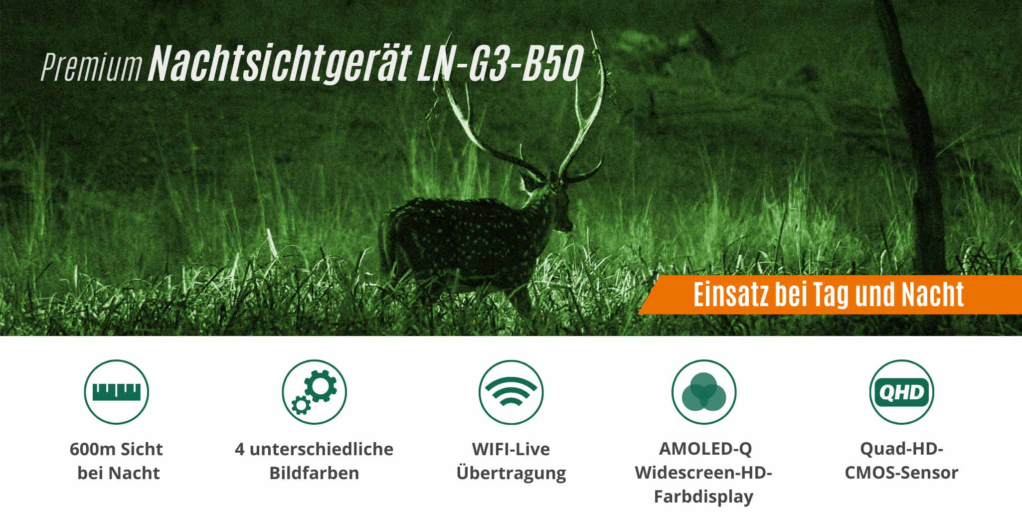 Premium Nachtsichtgerät LN-G3-B50