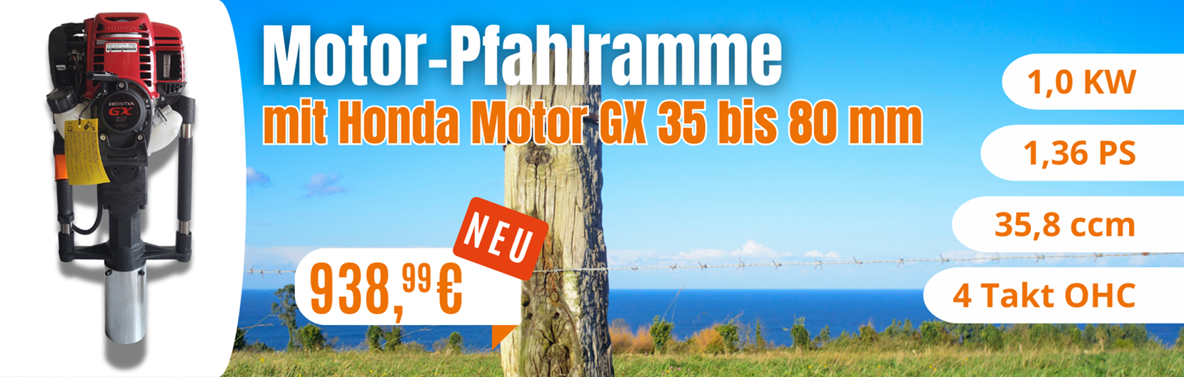 50446_Pfahlramme mit Honda GX35