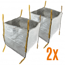 2x Big Bag 1500kg, Bodenkippschlaufe, 90x90x90cm