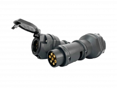 Spannungswandler Adapter 7 pol. 24 V auf 7 pol. 12 V, ISO 1724 auf ISO 1724