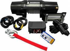 Profi-Seilwinde 12 V, 2727 kg, 2,57 kW, Stahlseil