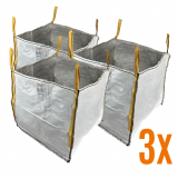 3x Big Bag 1500kg, 90x90x90cm