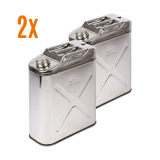 2x Edelstahlkanister Kraftstoffkanister UN 20 L