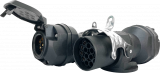 Spannungswandler Adapter 15 pol. 24 V auf 7 pol. 12 V, ISO 12098 auf ISO 1724
